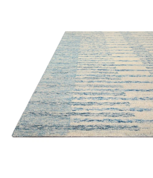 Chris Loves Julia x Loloi Chris Ivory / Denim CHR-01 9 ft. 3 in. X 13 ft. Rectangle Rug
