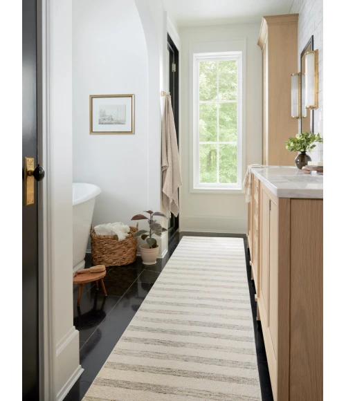 Chris Loves Julia x Loloi Chris Ivory / Slate CHR-05 2 ft. 6 in. X 11 ft. 6 in. Rectangle Rug