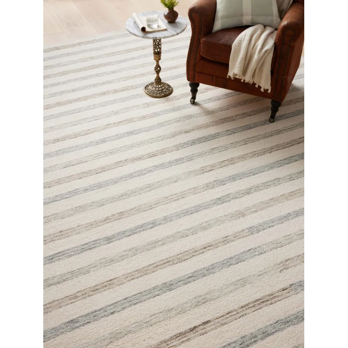 Chris Loves Julia x Loloi Chris Ivory / Slate CHR-05 7 ft. 9 in. X 7 ft. 9 in. Square Rug
