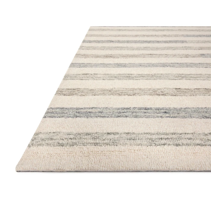 Chris Loves Julia x Loloi Chris Ivory / Slate CHR-05 7 ft. 9 in. X 7 ft. 9 in. Square Rug