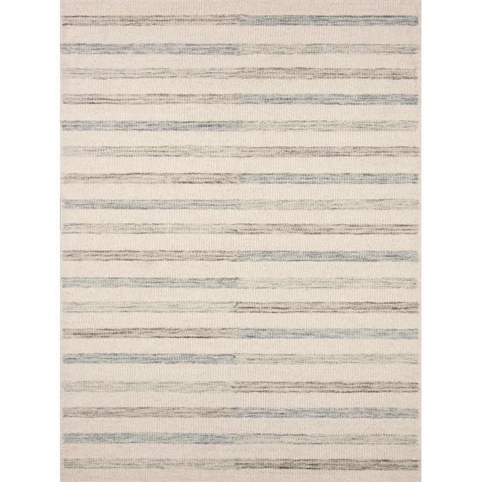 Chris Loves Julia x Loloi Chris Ivory / Slate CHR-05 7 ft. 9 in. X 7 ft. 9 in. Square Rug