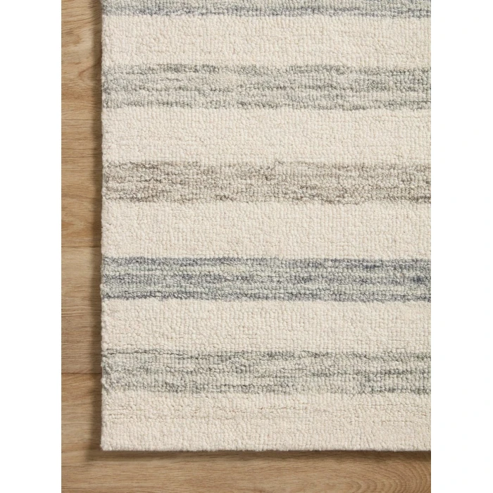 Chris Loves Julia x Loloi Chris Ivory / Slate CHR-05 7 ft. 9 in. X 7 ft. 9 in. Square Rug