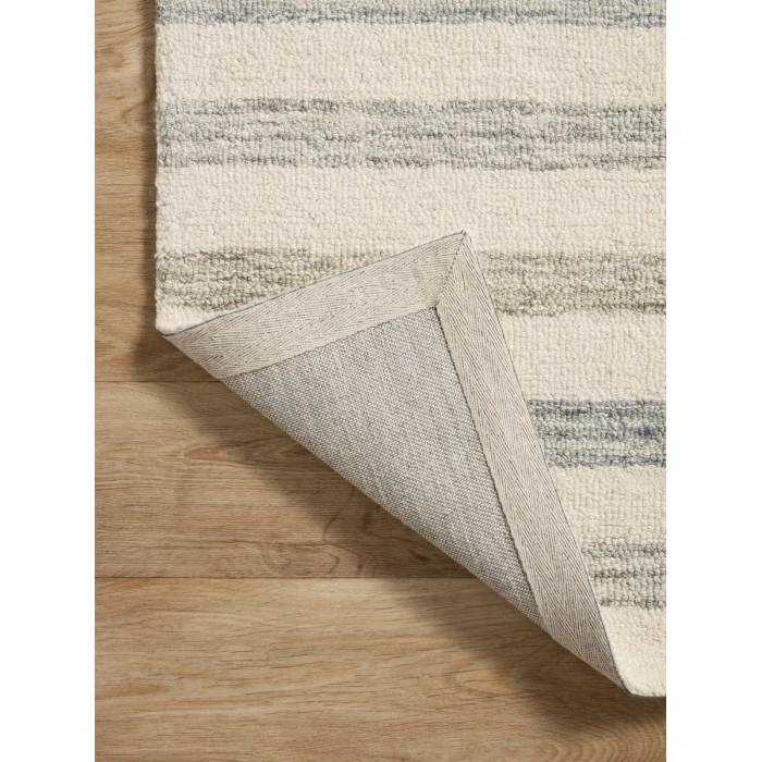 Chris Loves Julia x Loloi Chris Ivory / Slate CHR-05 7 ft. 9 in. X 7 ft. 9 in. Square Rug