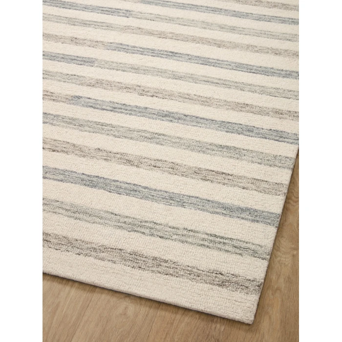 Chris Loves Julia x Loloi Chris Ivory / Slate CHR-05 7 ft. 9 in. X 7 ft. 9 in. Square Rug