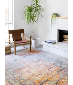 Loloi Clara CLA-01 SUNSET / IVORY Area Rug 18 in. X 18 in. Sample
