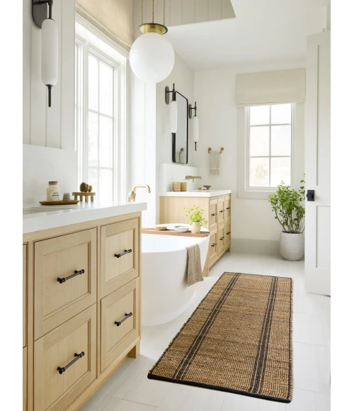 Angela Rose x Loloi Colton Natural / Black CON-01 7 ft. 6 in. X 9 ft. 6 in. Rectangle Rug