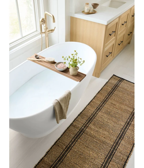 Angela Rose x Loloi Colton Natural / Black CON-01 7 ft. 6 in. X 9 ft. 6 in. Rectangle Rug