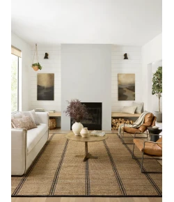 Angela Rose x Loloi Colton Natural / Black CON-01 5 ft. X 7 ft. Rectangle Rug