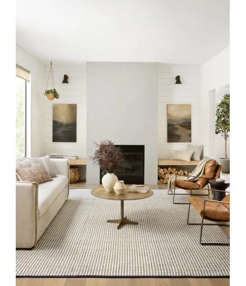 Angela Rose x Loloi Colton Ivory / Black CON-02 5 ft. X 7 ft. Rectangle Rug