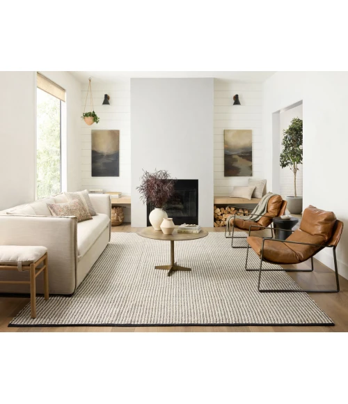 Angela Rose x Loloi Colton Ivory / Black CON-02 5 ft. X 7 ft. Rectangle Rug