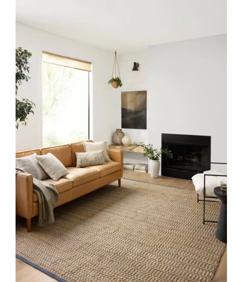 Angela Rose x Loloi Colton Natural / Navy CON-05 7 ft. 6 in. X 9 ft. 6 in. Rectangle Rug