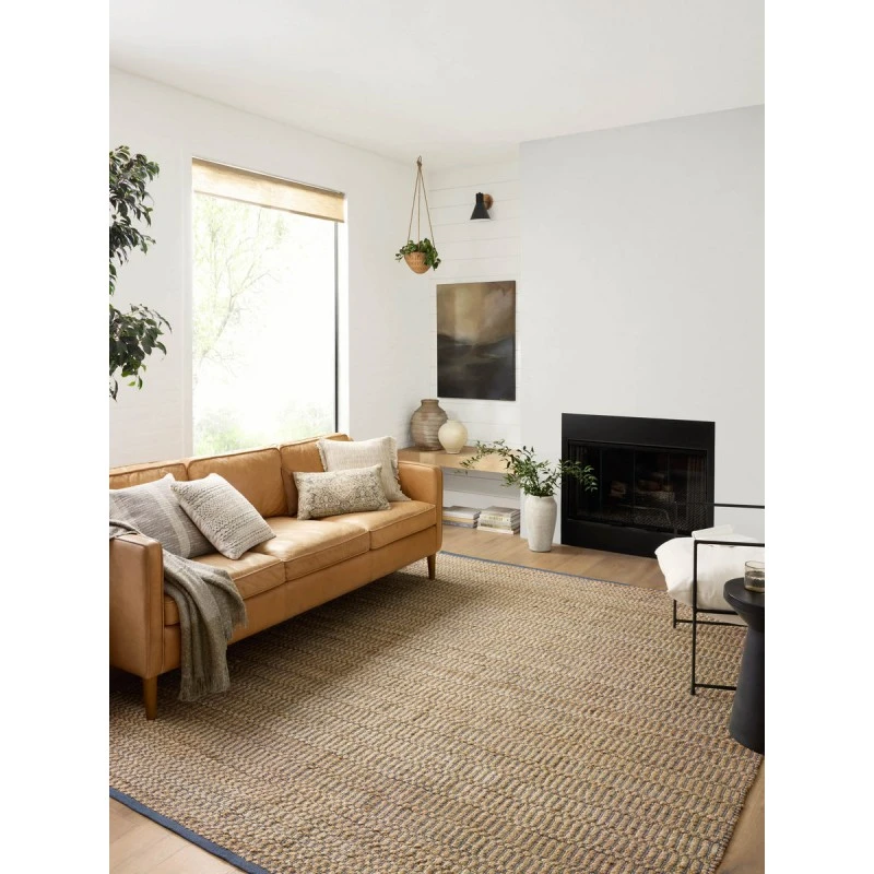 Angela Rose x Loloi Colton Natural / Navy CON-05 5 ft. X 7 ft. Rectangle Rug