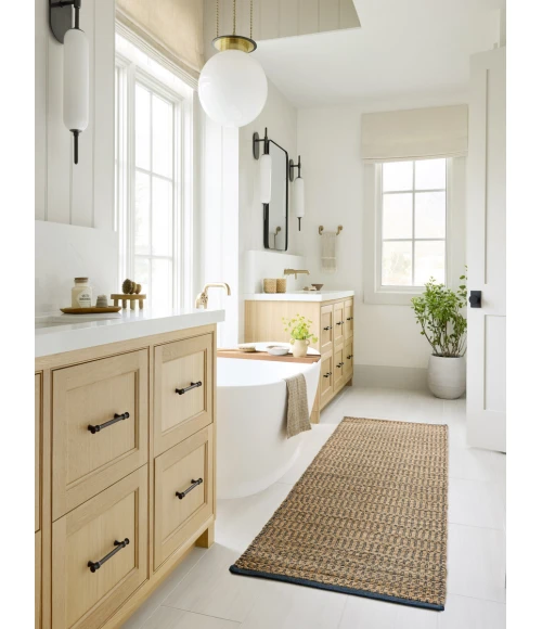 Angela Rose x Loloi Colton Natural / Navy CON-05 7 ft. 6 in. X 9 ft. 6 in. Rectangle Rug