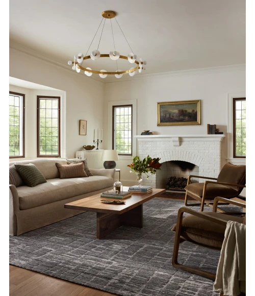 Jean Stoffer x Loloi Daniel Slate DAN-01 5ft.-6in. X 8ft.-6in. Rect. Rug