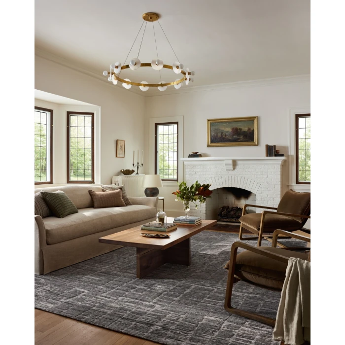 Jean Stoffer x Loloi Daniel Slate DAN-01 18in. X 18in. Sample Rect. Rug