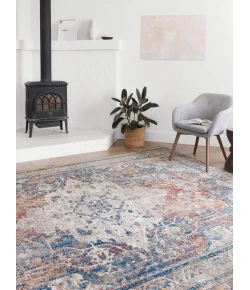 Loloi Dante DN-04 MULTI / STONE Area Rug 18 in. X 18 in. Sample