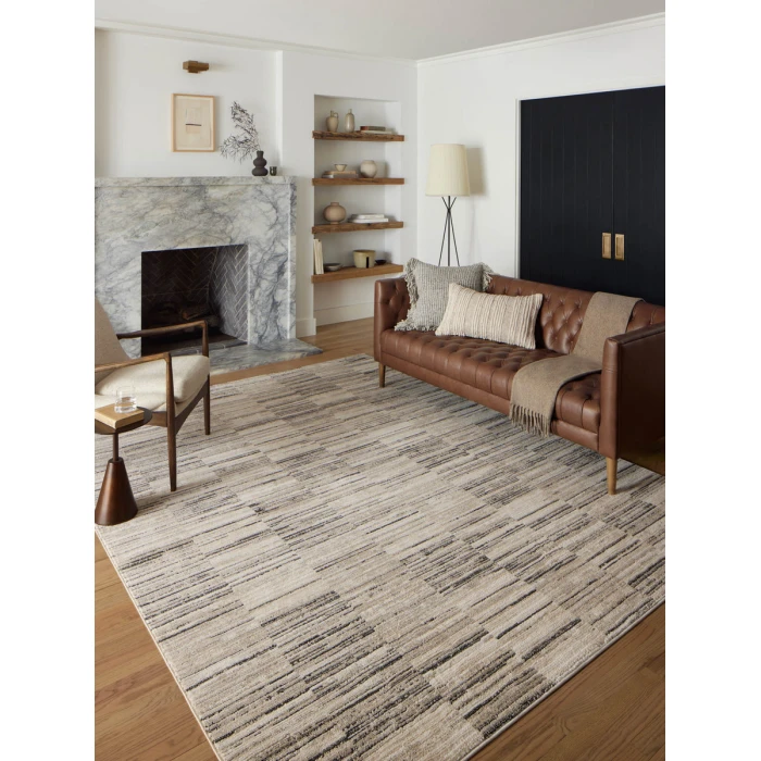 Loloi Darby Charcoal / Sand DAR-01 2 ft. 7 in. X 8 ft. Rectangle Rug