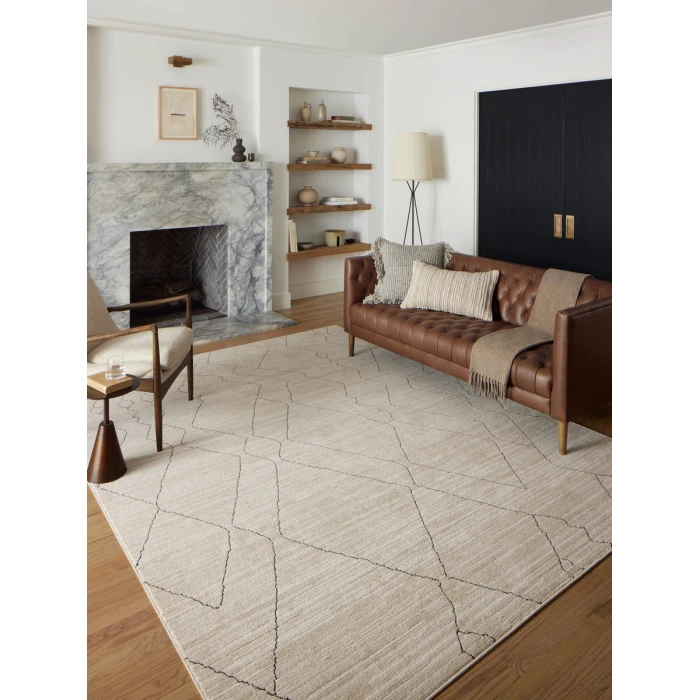 Loloi Darby Sand / Charcoal DAR-03 4 ft. X 6 ft. Rectangle Rug