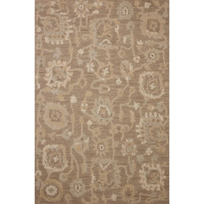 Chris Loves Julia x Loloi Dorothea Bark / Stone DRT-01 5ft. X 7ft.-6in. Rect. Rug