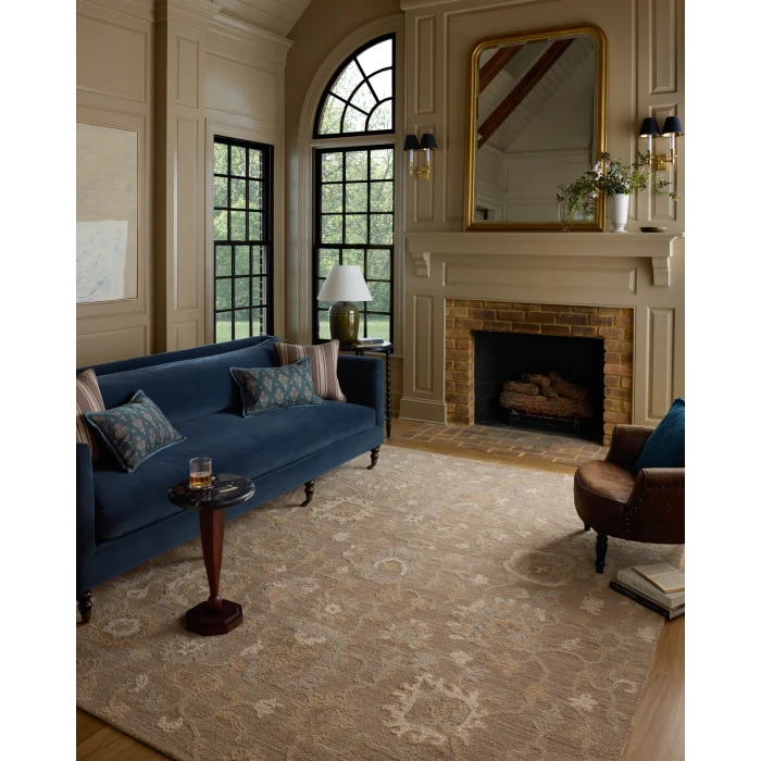 Chris Loves Julia x Loloi Dorothea Bark / Stone DRT-01 5ft. X 7ft.-6in. Rect. Rug