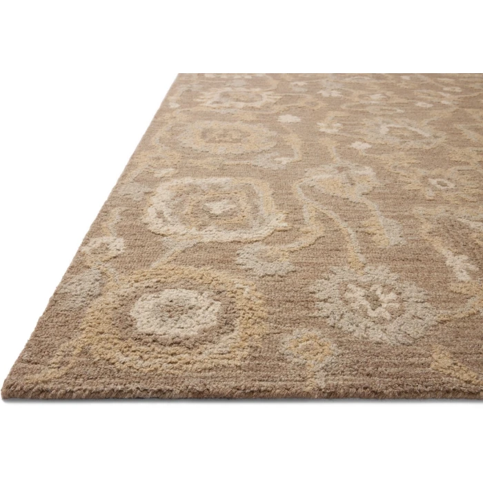Chris Loves Julia x Loloi Dorothea Bark / Stone DRT-01 5ft. X 7ft.-6in. Rect. Rug