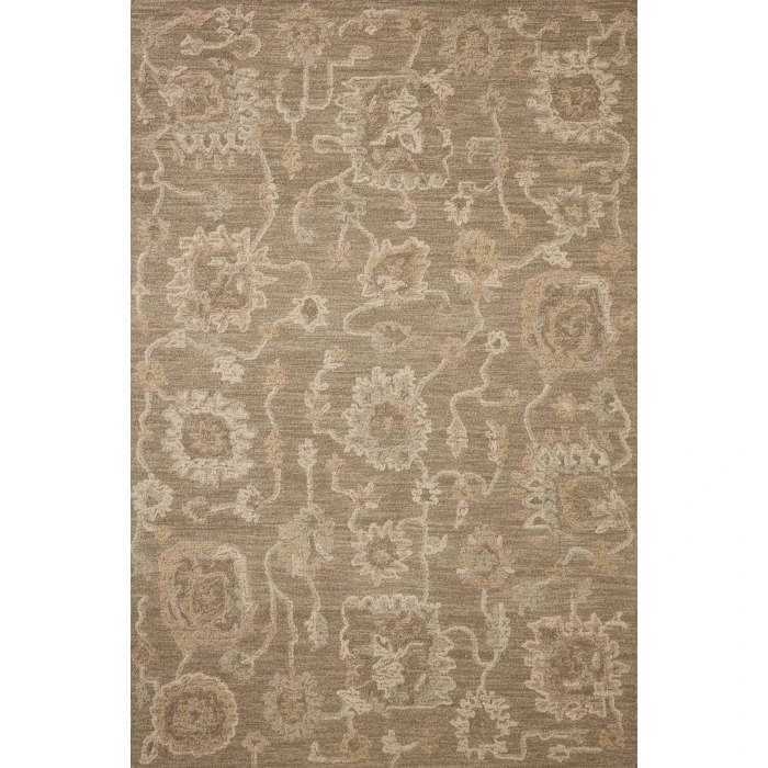 Chris Loves Julia x Loloi Dorothea Oak / Natural DRT-01 5ft. X 7ft.-6in. Rect. Rug