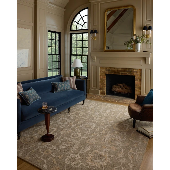 Chris Loves Julia x Loloi Dorothea Oak / Natural DRT-01 5ft. X 7ft.-6in. Rect. Rug
