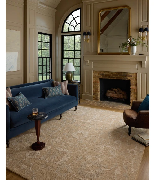 Chris Loves Julia x Loloi Dorothea Sand / Pebble DRT-01 11ft.-6in. X 15ft. Rect. Rug