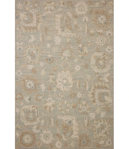 Chris Loves Julia x Loloi Dorothea Stone / Multi DRT-01 7ft.-9in. X 9ft.-9in. Rect. Rug