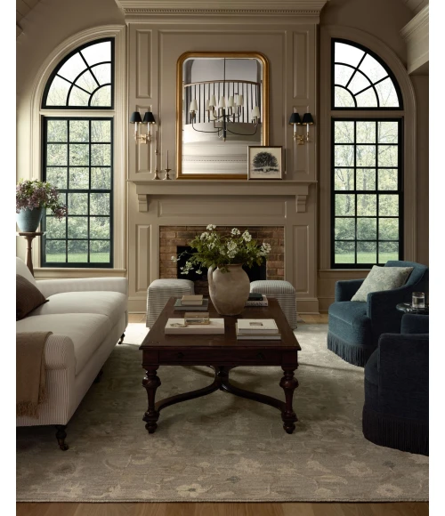 Chris Loves Julia x Loloi Dorothea Stone / Multi DRT-01 7ft.-9in. X 9ft.-9in. Rect. Rug