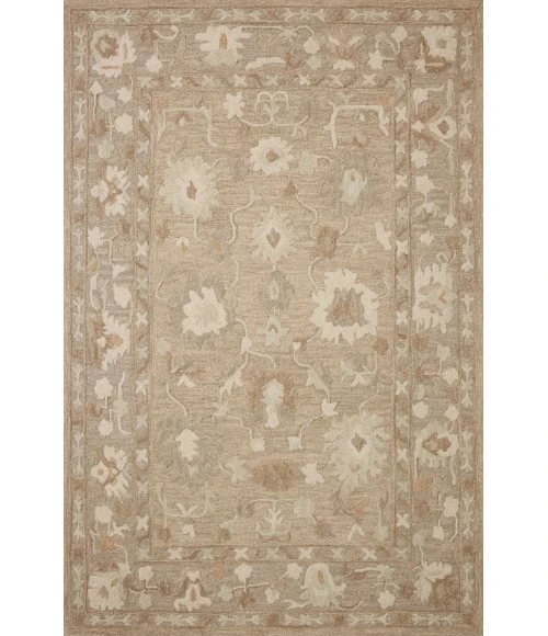 Chris Loves Julia x Loloi Dorothea Khaki / Dove DRT-02 2ft.-3in. X 3ft.-9in. Rect. Rug