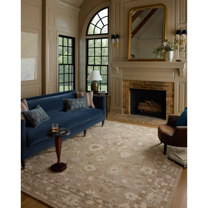 Chris Loves Julia x Loloi Dorothea Khaki / Dove DRT-02 2ft.-6in. X 9ft.-9in. Rect. Rug