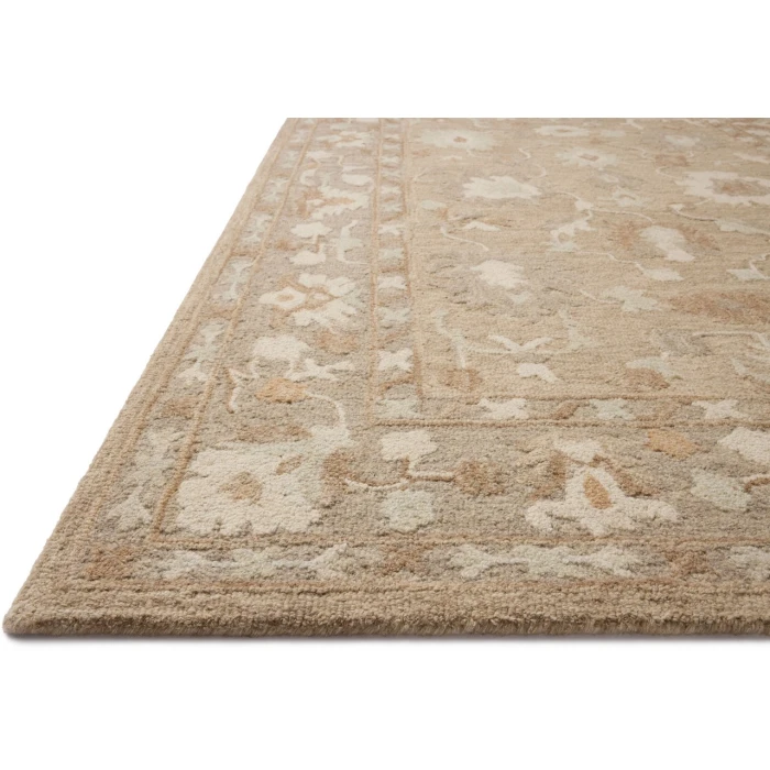 Chris Loves Julia x Loloi Dorothea Khaki / Dove DRT-02 2ft.-6in. X 9ft.-9in. Rect. Rug