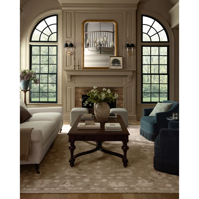 Chris Loves Julia x Loloi Dorothea Khaki / Dove DRT-02 2ft.-6in. X 9ft.-9in. Rect. Rug