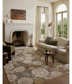 Loloi Eileen Olive / Multi ELE-03 3ft. X 3ft. Round Rug