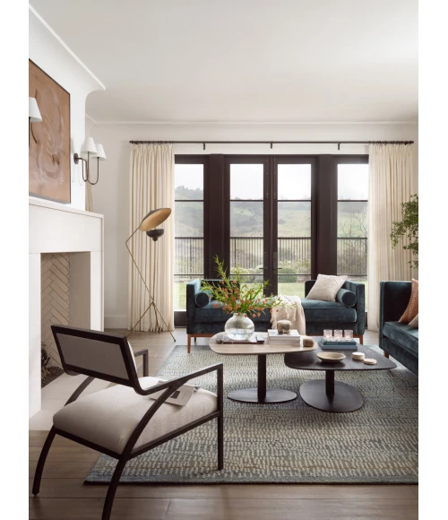 Loloi Elias Ocean / Oatmeal ELA-02 7 ft. 9 in. X 9 ft. 9 in. Rectangle Rug