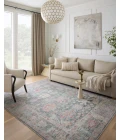 Loloi II Elysium Collection Graphite / Multi 3'-6" X 5'-6" Accent Rug