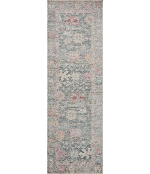 Loloi II Elysium Collection Graphite / Multi 3'-6" X 5'-6" Accent Rug