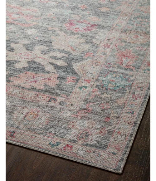 Loloi II Elysium Collection Graphite / Multi 3'-6" X 5'-6" Accent Rug
