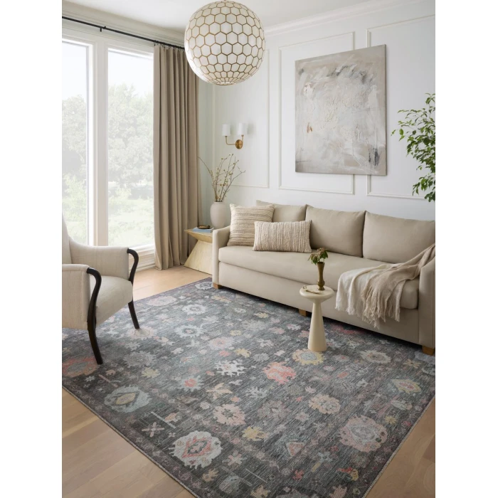 Loloi II Elysium Collection Charcoal / Multi 2'-6" X 12'-0" Runner Rug