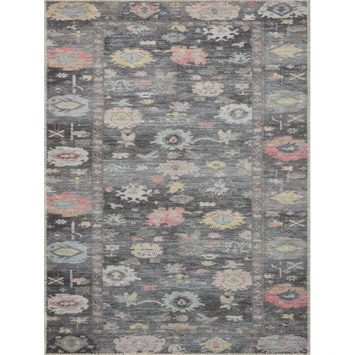 Loloi II Elysium Collection Charcoal / Multi 2'-6" X 12'-0" Runner Rug