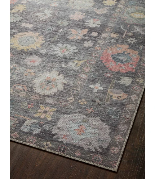 Loloi II Elysium Collection Charcoal / Multi 2'-6" X 9'-6" Runner Rug