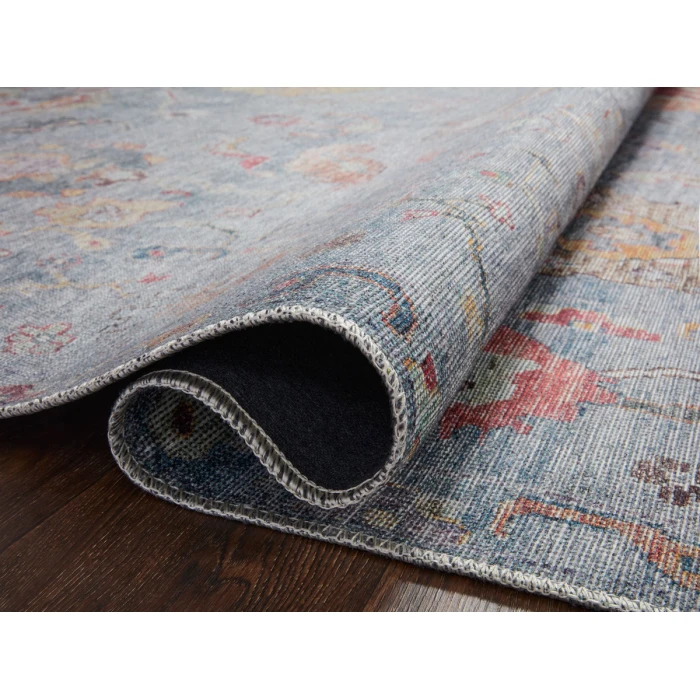 Loloi II Elysium Collection Denim / Multi 18" X 18" Sample Rug