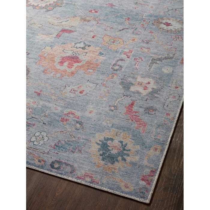 Loloi II Elysium Collection Denim / Multi 18" X 18" Sample Rug