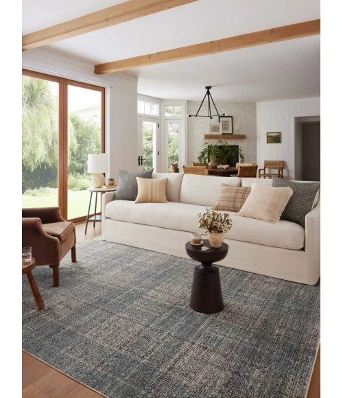 Angela Rose x Loloi Ember Denim / Charcoal EMB-09 7 ft. 10 in. X 10 ft. Rectangle Rug