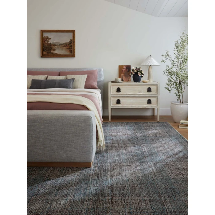 Angela Rose x Loloi Ember Denim / Charcoal EMB-09 2 ft. 7 in. X 10 ft. Rectangle Rug