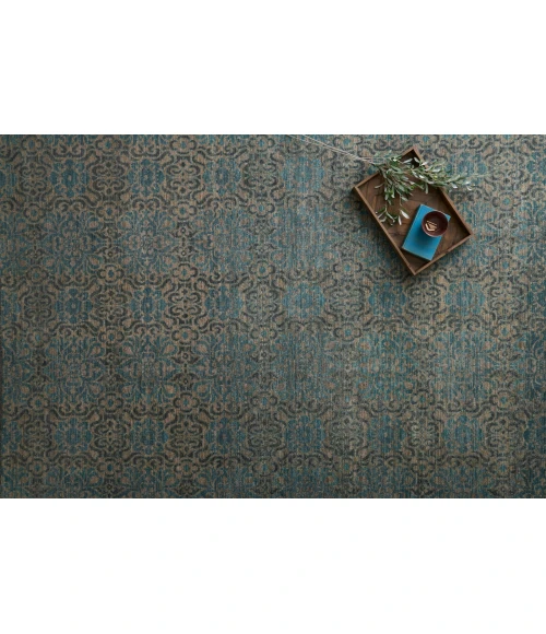 Loloi II Essex EQ-02 Twill / Blue 2'-6" x 20'-0" Area Rug