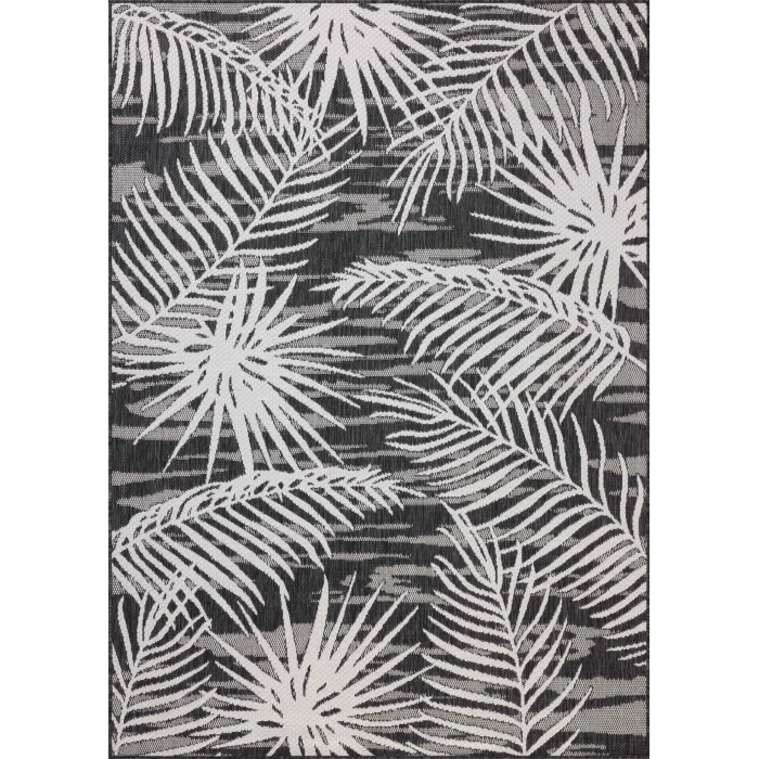 Loloi Easton Ivory / Onyx ESN-09 18in. X 18in. Sample Rect. Rug