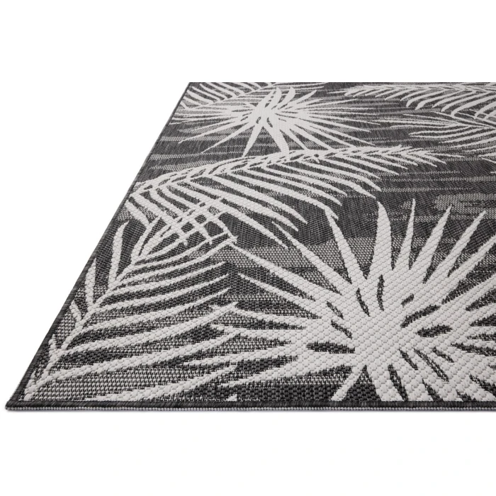 Loloi Easton Ivory / Onyx ESN-09 18in. X 18in. Sample Rect. Rug