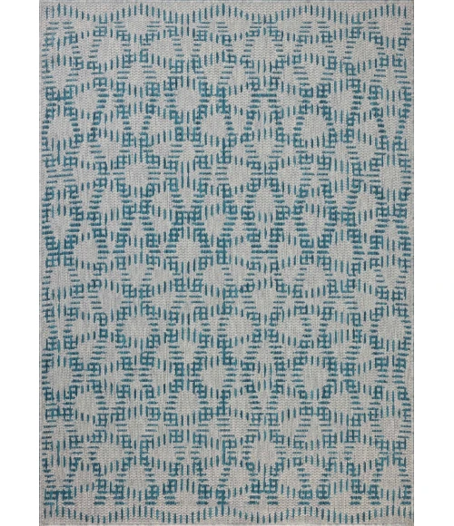 Loloi Easton Fog / Teal ESN-10 2ft.-3in. X 3ft.-9in. Rect. Rug